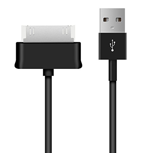 kwmobile Cable USB Compatible con Samsung Galaxy Tab 1/2 10.1/Tab 2 7.0/Note 10.1 - Cable de Datos y Carga para Tablet - Negro