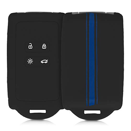 kwmobile Funda de Silicona Compatible con Renault Llave de Coche Smart Key de 4 Botones (Solo Keyless Go) - Carcasa para Llave de Coche - Case para Mando de automóvil Rally