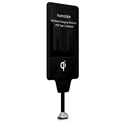 kwmobile Receptor de Carga inalámbrico Qi con conexión USB-C - Cargador Universal USB Tipo C de 5V para Carga inalámbrica Qi de Smartphones