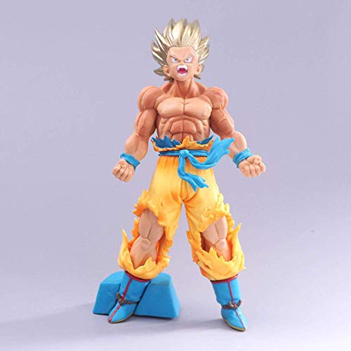 kyman Dragon Ball Action Figura Son Goku 20cm-Sculpture Estatua Decoraciones Modelo Animado Super-Saiyan-Blood-Blond-Goku Puppet Souvenir Toys Regalo Son Goku (Color : Son Goku)