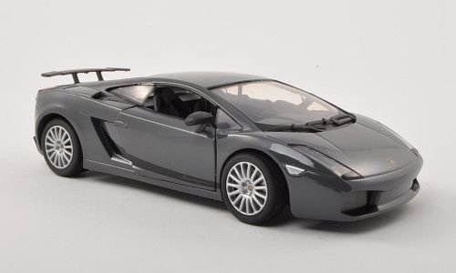 Lamborghini Gallardo Superleggera, metálico-dunkelgrau/negro, Modelo de Auto, modello completo, Motormax 1:24