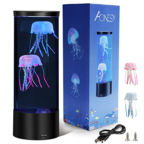 Lámpara de medusas Lámparas de lava AONESY Lámpara de cambio de color Lámpara de humor de acuario de medusas Lámparas de lava para dormitorio de niños Regalo de cumpleaños de Navidad Lámpara de medusas Lámparas de lava AONESY Lámpara de cambio de color Lámpara de humor de acuario de medusas Lámparas de lava para dormitorio de niños Regalo de cumpleaños de Navidad