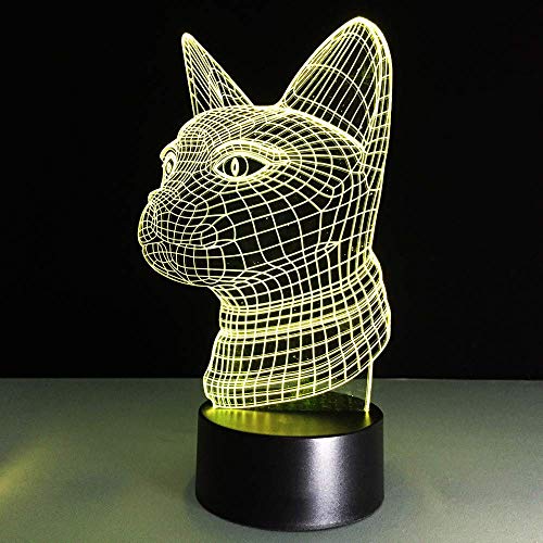 Lámpara de mesa con cabeza de gato Usb colorida con luz nocturna Led 3d, accesorio de luces para fiesta en casa, iluminación decorativa para oficina, iluminación para dormir, Luminaria, regalos Lámpara de mesa con cabeza de gato Usb colorida con luz nocturna Led 3d, accesorio de luces para fiesta en casa, iluminación decorativa para oficina, iluminación para dormir, Luminaria, regalos