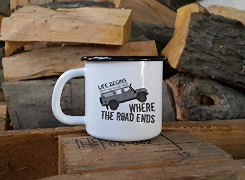 Land Rover taza de esmalte personalizado Defender Off Road regalo Offroad 4x4 regalo taza esmaltada personalizada taza esmaltada