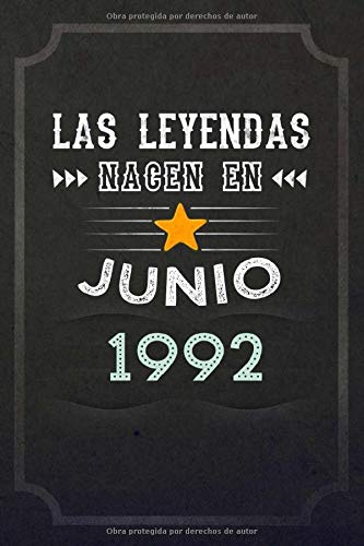 Las leyendas nacen en Junio 1992: REGALO DE CUMPLEAÑOS, NACIDOS EN LOS AÑOS 1992 Regalos Creativos Cuaderno forrado Diario 15.24 x 22.86 cm CUADERNO ... CUADERNO DE NOTAS, REGALOS PERSONALIZADO
