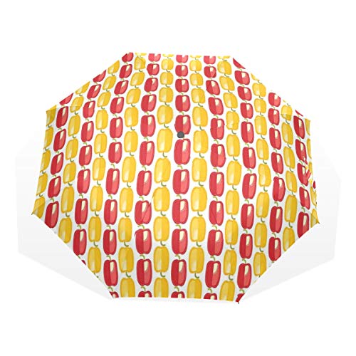 LASINSU Paraguas Resistente a la Intemperie,protección UV,Patrón de Vegetales búlgaros en diseño de Granja de Agricultura de Estilo Doodle LASINSU Paraguas Resistente a la Intemperie,protección UV,Patrón de Vegetales búlgaros en diseño de Granja de Agricultura de Estilo Doodle