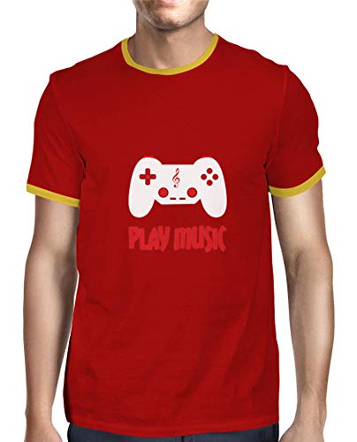 latostadora - Camiseta Reproducir Msica para Hombre Rojo XXL latostadora - Camiseta Reproducir Msica para Hombre Rojo XXL