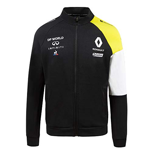 Le Coq Sportif Renault FZ Sweat M Sudadera, Hombre, Black/Empire Yellow/New Optical Le Coq Sportif Renault FZ Sweat M Sudadera, Hombre, Black/Empire Yellow/New Optical