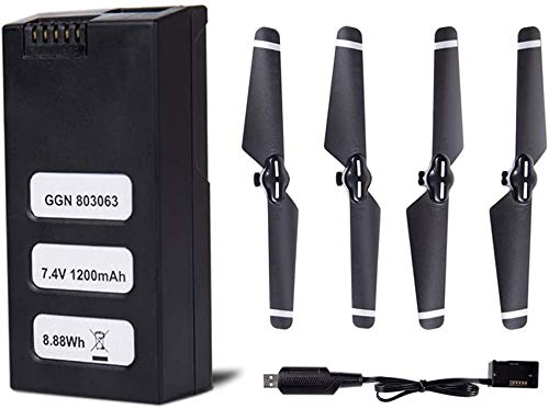 le-idea Batería Recargable Li-Po de Alta Capacidad 1200mAh Cable de Carga USB para IDEA20 o IDEA21 GPS RC Quadcopter Drone