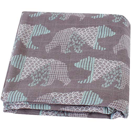 Lebze Muselinas Manta Bebé, Algodón Bambú 120x120 Muselina,"Diente de Oso" Bambú Manta Bebé Chica o Baby Boy Mantas Swaddle Lebze Muselinas Manta Bebé, Algodón Bambú 120x120 Muselina,"Diente de Oso" Bambú Manta Bebé Chica o Baby Boy Mantas Swaddle