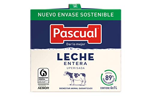 Leche Pascual - Clásica Leche Entera - 1 L (Paquete de 6)