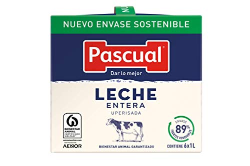 Leche Pascual - Clásica Leche Entera - 1 L (Paquete de 6) Leche Pascual - Clásica Leche Entera - 1 L (Paquete de 6)