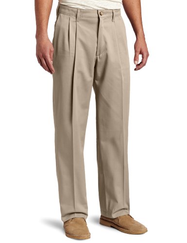 Lee Men's Big-Tall Comfort Waist Custom Fit Pleated Pant, Mid-Khaki, 58W x 30L Lee Men's Big-Tall Comfort Waist Custom Fit Pleated Pant, Mid-Khaki, 58W x 30L