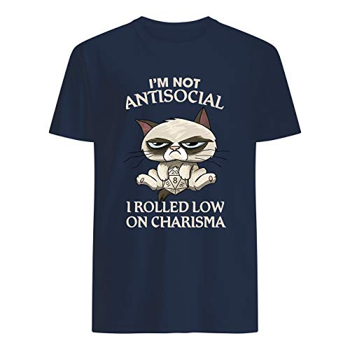 Leet Group Cat Grumpy i_m Not Antisocial I Rolled Low on Charisma T-Shirt