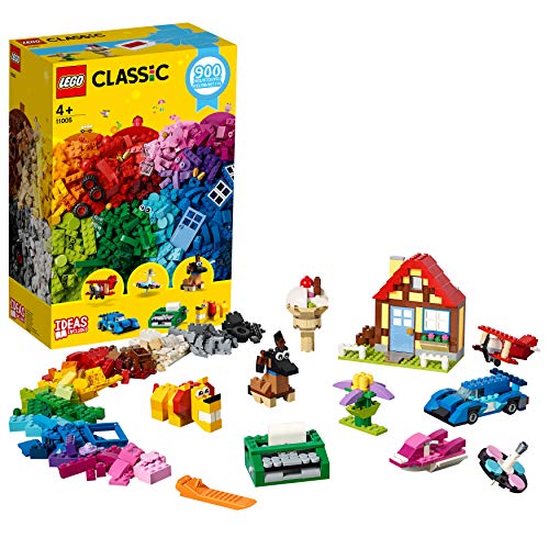 LEGO Classic - Diversión Creativa, Juguete Creativo con Piezas de Construcción para Niños y Niñas de más de 4 Años con Ladrillos y Elementos como Ruedas y Ventanas (11005)