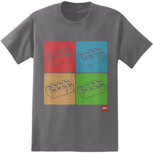 LEGO Four Blocks Adult T-Shirt-Grey (XXX-Large)