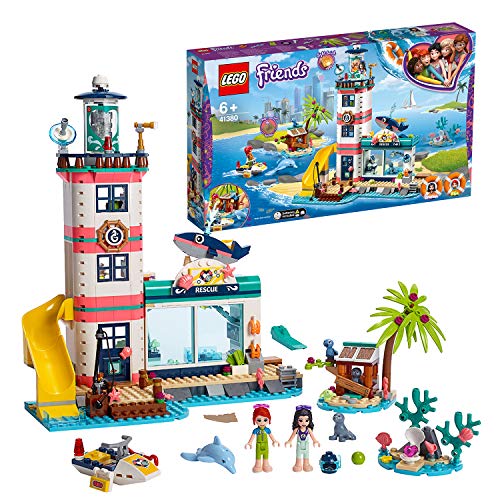 LEGO Friends - Centro de Rescate del Faro Nuevo set de construcción de Colorido Edificio con Tobogán de Juguete y mini muñecas para Recrear Aventuras en la Costa (41380) LEGO Friends - Centro de Rescate del Faro Nuevo set de construcción de Colorido Edificio con Tobogán de Juguete y mini muñecas para Recrear Aventuras en la Costa (41380)