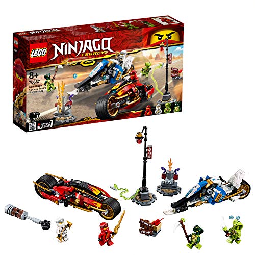 LEGO Ninjago - Moto Acuchilladora de Kai y Motonieve de Zane, juguete de construcción divertido de carreras ninjas (70667) LEGO Ninjago - Moto Acuchilladora de Kai y Motonieve de Zane, juguete de construcción divertido de carreras ninjas (70667)