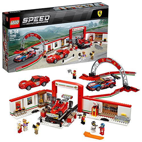 LEGO Speed Champions - Taller Definitivo de Ferrari, Set de Construcción de Formula 1, Juguete de Carreras de Coches (75889) , color/modelo surtido
