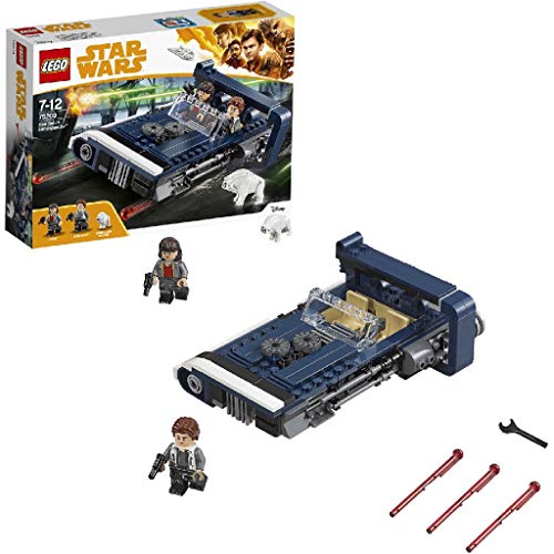 LEGO Star Wars - Speeder Terrestre de Han Solo, Juguete de La Guerra de las Galaxias para Construir y Recrear Aventuras, Incluye Minifigura de Han Solo y Muñeco de un Perro de Caza Corelliano (75209)