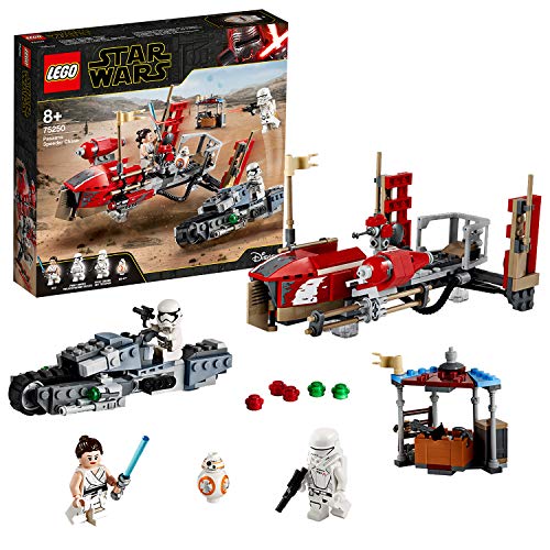 LEGO Star Wars TM - Trepidante Persecución en Pasaana, Set de Construcción Inspirado en la Guerra de la Galaxias, Vehículo Espacial de Juguete, Episodio IX: El Ascenso de Skywalker (75250)