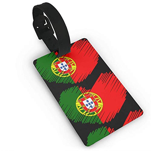 liang4268 Etiquetas de Equipaje Portugal Flag IN Heart Shape Luggage Tag Suitcase Labels Tag Travel Accessory Unique Design Business Card Holder for Baggage for Baggage Suitcase Tags Bulk