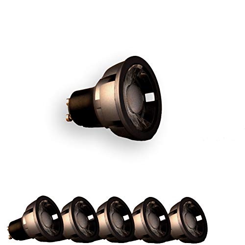 Light Design Dreesbach - Lote de 5 bombillas LED (6 W, GU10, 24°, 2700°K, luz blanca cálida, sin parpadeos) Light Design Dreesbach - Lote de 5 bombillas LED (6 W, GU10, 24°, 2700°K, luz blanca cálida, sin parpadeos)