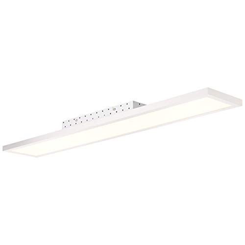 Lightbox Lámpara LED de techo regulable, panel LED, 90 x 15 cm, función de regulación mediante mando a distancia, 30 W, 2700-6500 Kelvin, metal/plástico en color blanco