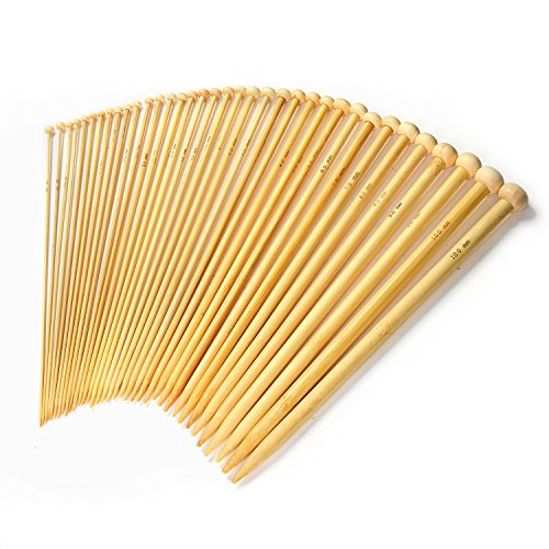 LIHAO 36 x Bambú Agujas de Tejer Agujas de Punto (2.0mm a 10.0mm)