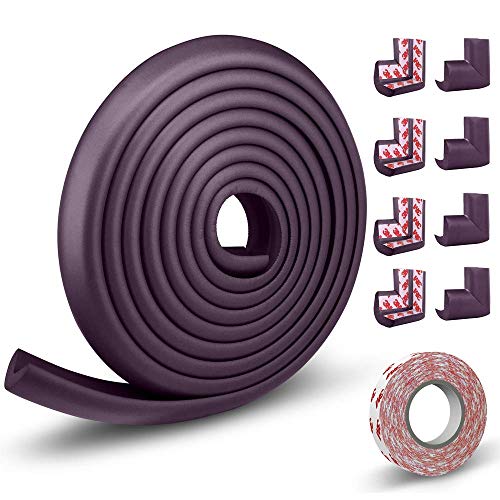 LinGear Kit Protector de Esquinas y Bordes Grueso para Bebés y Niños, 1 Rollo de 5m y Juego de 8 Cantos Protección Bebé en Casa No Tóxico para Mueble, Mesa, Esquina de Pared (Morado) LinGear Kit Protector de Esquinas y Bordes Grueso para Bebés y Niños, 1 Rollo de 5m y Juego de 8 Cantos Protección Bebé en Casa No Tóxico para Mueble, Mesa, Esquina de Pared (Morado)