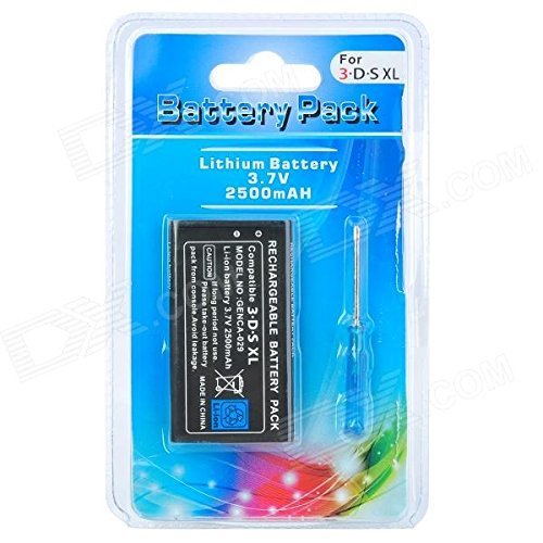 Link-e : batería recargable de repuesto, 3.7V 2500mAh, destornillador incluido, compatible con la consola Nintendo 3DS XL Link-e : batería recargable de repuesto, 3.7V 2500mAh, destornillador incluido, compatible con la consola Nintendo 3DS XL
