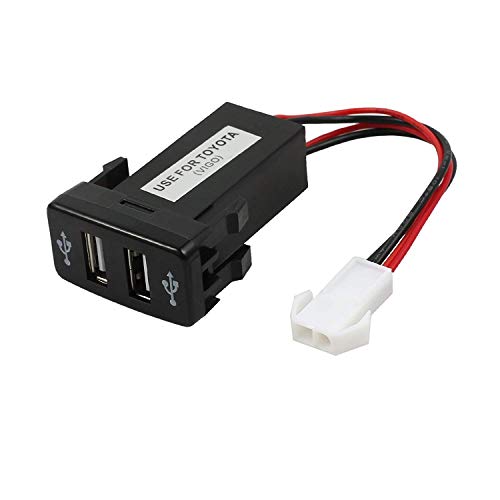 LiNKFOR Coche Cargador Universal 1.2A/2.1A Dual USB Coche Mechero 12V 24V Encendedor Cargador Adaptador Toma Socket Resistente a Calefaccion