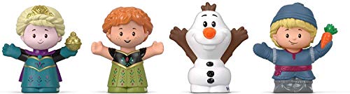 Little People Disney Frozen Pack de 4 Personajes, Figuras de Juguete Bebés +1 Año (Mattel GMJ13)