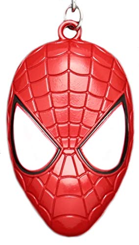 Llavero de metal de Spiderman, 66 x 39 mm, con anillo de fijación para fans de las películas de Marvel.