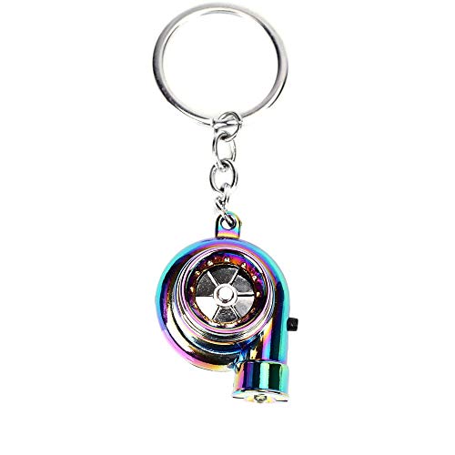 Llavero de Turbo Metal para Automóvil con Luces LED Sonido Turbo Llave Manguito Rodamiento Modelo Giratorio Turbina Llavero de Turbo Metal para Automóvil con Luces LED Sonido Turbo Llave Manguito Rodamiento Modelo Giratorio Turbina