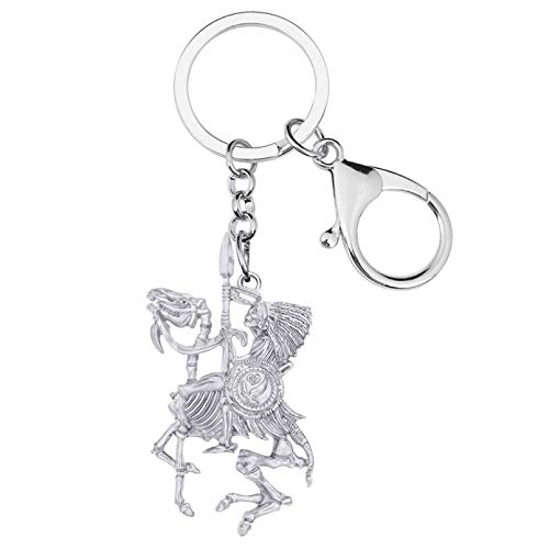 Llaveros de Calavera de Soldado Chapado en Oro Antiguo de aleación de Halloween, Llavero de dragón para Mujeres y Hombres, decoración de Monedero Llaveros de Calavera de Soldado Chapado en Oro Antiguo de aleación de Halloween, Llavero de dragón para Mujeres y Hombres, decoración de Monedero