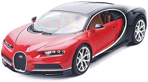 LLZYZJ Aleación Modelo de Coche 01:18 Bugatti Quirón de fundición a presión Tamaño de simulación Adornos Toy Collection: 25x11x6CM (Color : Red)