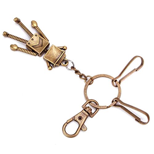 LNIEGE Divertido llavero de cuero robot, regalo para mujeres y hombres, mejor amigo hogar, llavero para mamá y papá profesor, llavero LNIEGE Divertido llavero de cuero robot, regalo para mujeres y hombres, mejor amigo hogar, llavero para mamá y papá profesor, llavero