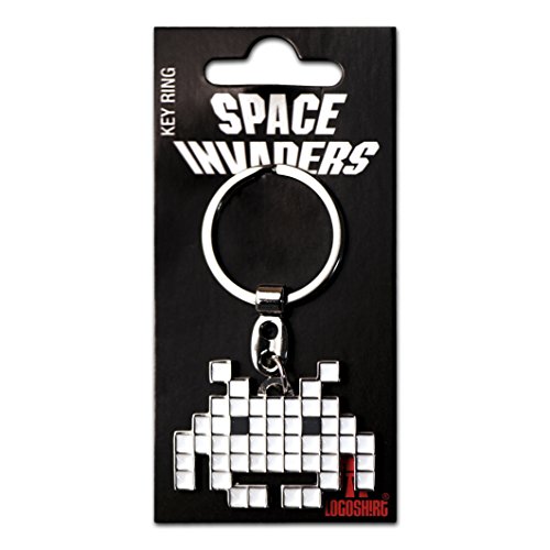 Logoshirt Nerd - Marciano - Space Invaders Llavero - Key-Ring - Coloreado - Diseño Original con Licencia