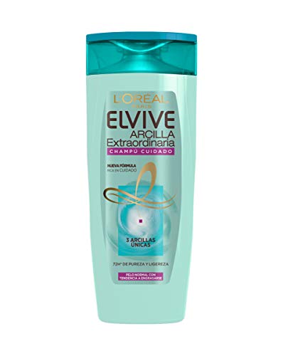 L'Oreal Paris Elvive Arcilla Extraordinaria Champú Cuidado para Pelo Normal O con Tendencia A Engrasarse, 285 ml, Pack de 6 L'Oreal Paris Elvive Arcilla Extraordinaria Champú Cuidado para Pelo Normal O con Tendencia A Engrasarse, 285 ml, Pack de 6