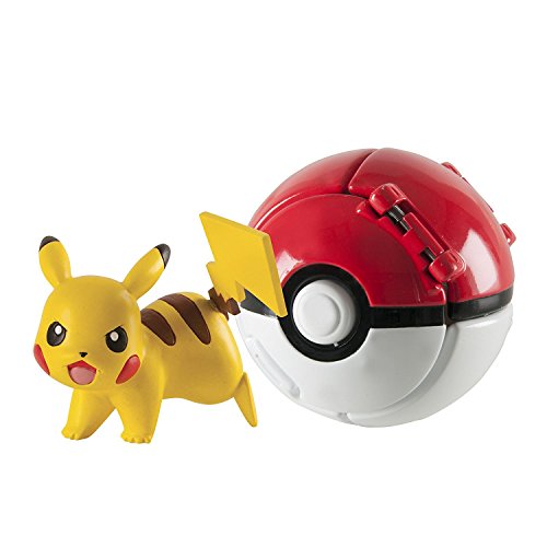 Lsxszz8-Juguete Pokeball Throw N Pop Figura de Pikachu (Figura Pikachu)