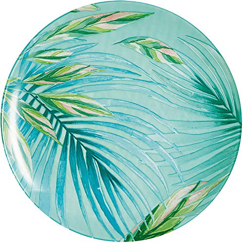 Luminarc Plato crazifolia 26 cm, 1 unidad, cristal, azul, multicolor, verde