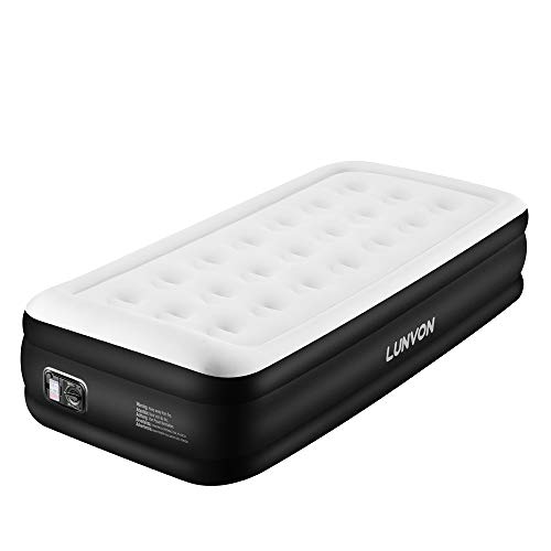 Lunvon Colchón de Aire Hinchable (196 x 97 x 47 cm), Cama de Aire Inflable con Válvula Eléctrica Incorporada, Tamaño Individual Lunvon Colchón de Aire Hinchable (196 x 97 x 47 cm), Cama de Aire Inflable con Válvula Eléctrica Incorporada, Tamaño Individual