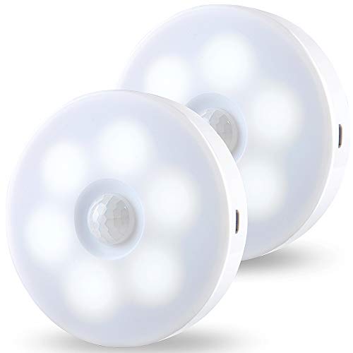 Luz Nocturna, JINPXI Luz Noche LED con Sensor de Movimiento Recargable USB (2 pack) Luz LED Armario Lámpara Nocturna para Habitación de Bebé, Dormitorio ,Escalera, Sótano, Cocina,baño, Garaje Gabinete Luz Nocturna, JINPXI Luz Noche LED con Sensor de Movimiento Recargable USB (2 pack) Luz LED Armario Lámpara Nocturna para Habitación de Bebé, Dormitorio ,Escalera, Sótano, Cocina,baño, Garaje Gabinete