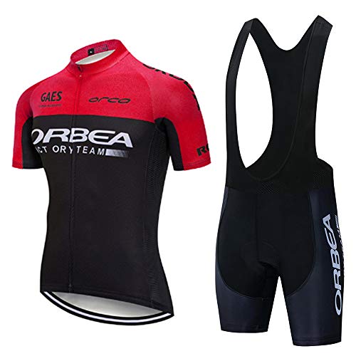 Maillot Ciclismo Verano Hombre Manga Corta y 3D Gel Acolchado Culotes Pantalones Ciclismo Ropa Verano Primavera