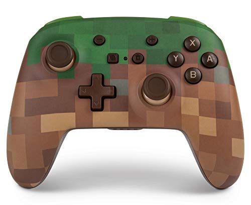 Mando inalámbrico PowerA para Nintendo Switch: Minecraft Grass Block Mando inalámbrico PowerA para Nintendo Switch: Minecraft Grass Block