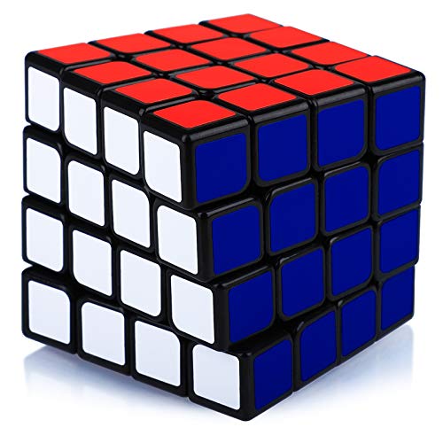 Maomaoyu Cubo Magico Original 4x4 4x4x4 Profesional Speed Cube Niños Juguetes Educativos Negro