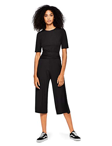 Marca Amazon - find. Rib Cropped Jumpsuit_18AMA040 - Jumpsuit Mujer, Negro (Black), 38, Label: S Marca Amazon - find. Rib Cropped Jumpsuit_18AMA040 - Jumpsuit Mujer, Negro (Black), 38, Label: S