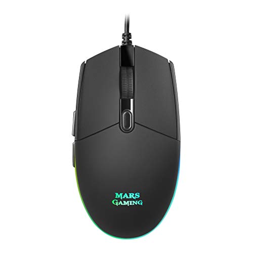 Mars Gaming MMG Ratón RGB Flow, Sensor Óptico 3200 DPI, Antideslizante Negro Mars Gaming MMG Ratón RGB Flow, Sensor Óptico 3200 DPI, Antideslizante Negro