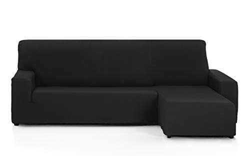 Martina Home Tunez Funda Sofá para Chaise Longue, Tela, Negro, Brazo derecho corto